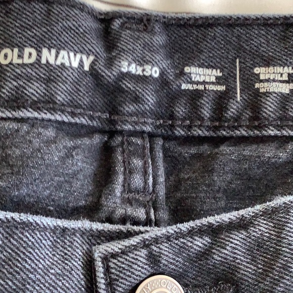 JEANS OLD NAVY 34-30 ORIGINAL TAPER BLACK - Picture 4 of 5